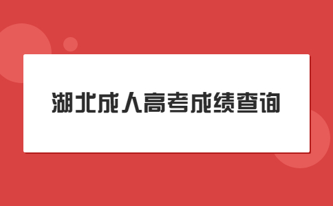 2022年湖北成人高考成绩查询公告