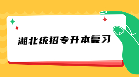 湖北统招专升本复习
