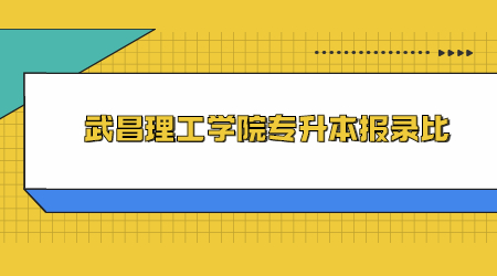武昌理工学院专升本报录比详情！