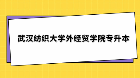 2023年武汉纺织大学外经贸学院专升本报名人数及录取率